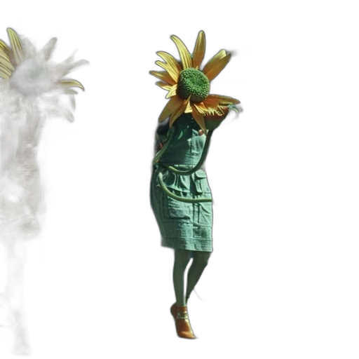 mask, 3d render, concept art, vaporwave, fire, green, three, individuals transparent PNG cut-out