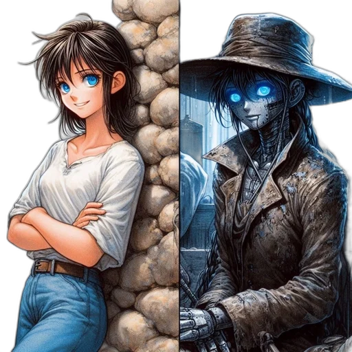 mask, comic book art, concept art, anime, pixel art, blue, dark, monochrome transparent PNG cut-out