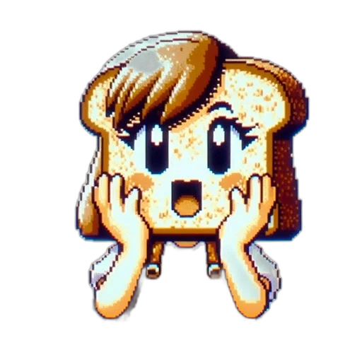 robot, face, animal, creature, pixel art, vaporwave, anime, cartoon transparent PNG cut-out