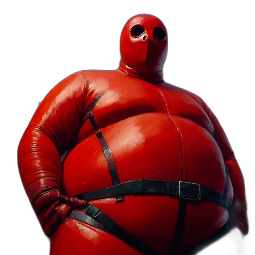 robot, animal, creature, jacket, 3d render, concept art, photorealistic, red transparent PNG cut-out