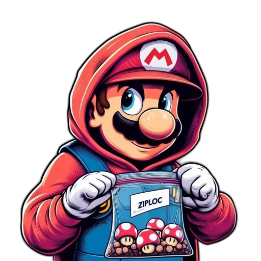 face, jacket, hat, food, pixel art, concept art, comic book art, red transparent PNG cut-out