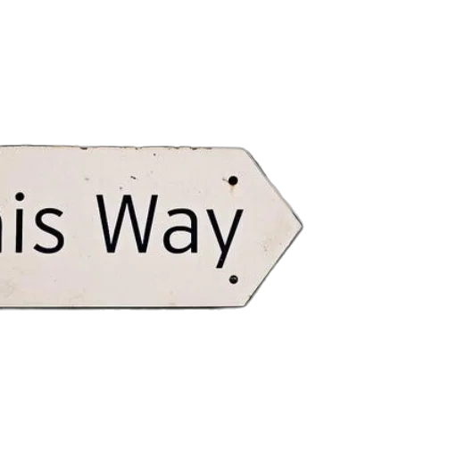 sign, pointing, left, words, way, written transparent PNG cut-out
