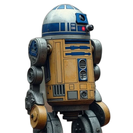 robot, staff, 3d render, concept art transparent PNG cut-out