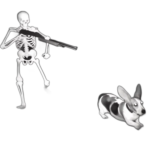 weapon, animal, staff, robot, concept art, cartoon, 3d render, pixel art transparent PNG cut-out