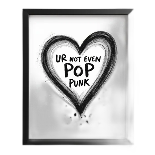 umbrella, photorealistic, framed, picture, black, white, drawing, heart transparent PNG cut-out