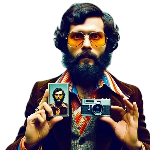 jacket, face, robot, photorealistic, comic book art, concept art, man, colorful transparent PNG cut-out