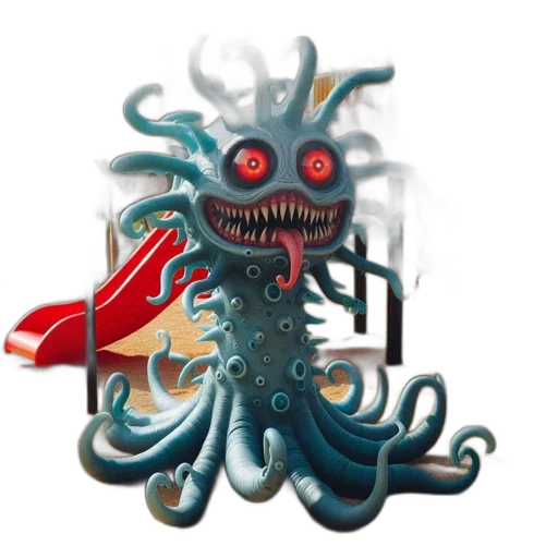 creature, staff, crown, concept art, fantasy art, comic book art, 3d render, underwater transparent PNG cut-out