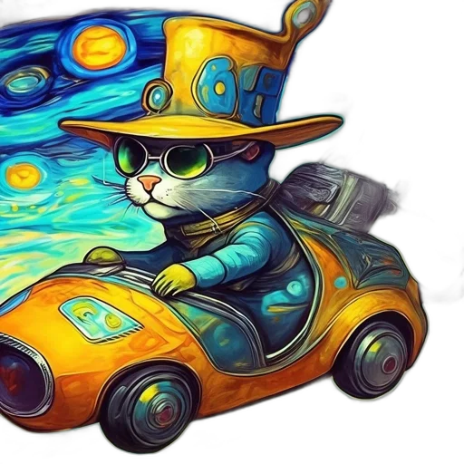 car, hat, concept art, fantasy art transparent PNG cut-out