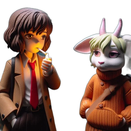 3d render, concept art, anime, cartoon transparent PNG cut-out