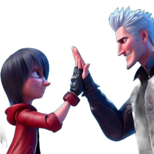 jacket, 3d render, concept art, comic book art, fire, snow, two, animated transparent PNG cut-out
