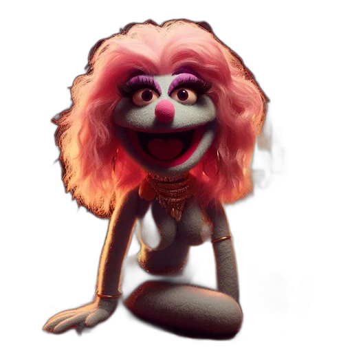 staff, hair, creature, animal, concept art, 3d render, cartoon, fantasy art transparent PNG cut-out