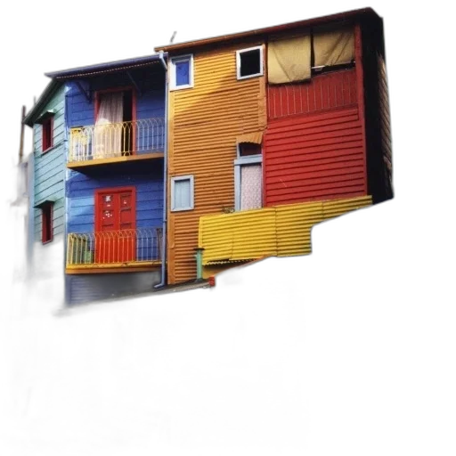 building, furniture, 3d render, concept art, photorealistic, watercolor, city street, colorful transparent PNG cut-out