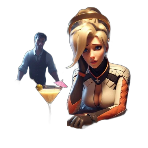 staff, weapon, face, jacket, concept art, pixel art, 3d render, cyberpunk transparent PNG cut-out