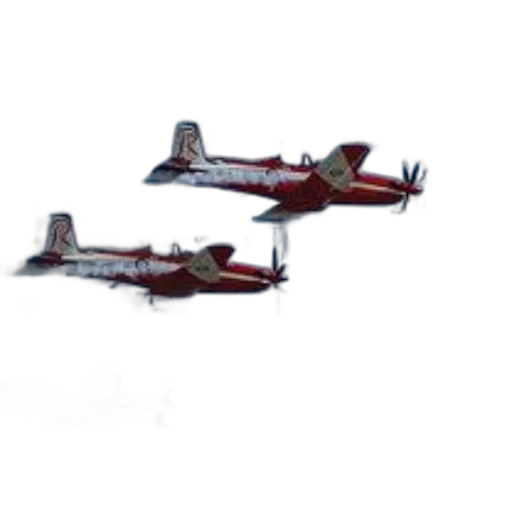3d render, photorealistic, four, red, white, airplanes, flying, formation transparent PNG cut-out
