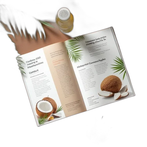 food, brochure, split, design, featuring, left, side, white transparent PNG cut-out