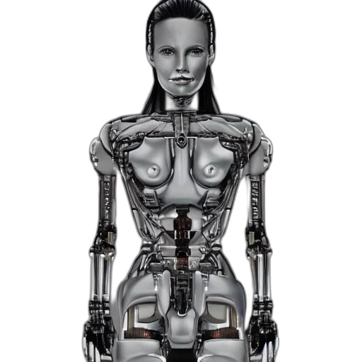 robot, cyberpunk, concept art, 3d render transparent PNG cut-out