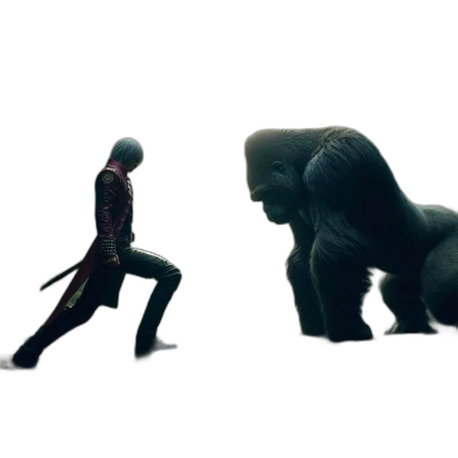 creature, animal, concept art, 3d render, forest, outer space, dark, dense transparent PNG cut-out