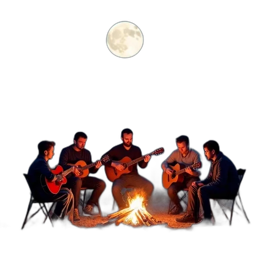 concept art, pixel art, fire, night, outer space, sunset, second, image transparent PNG cut-out