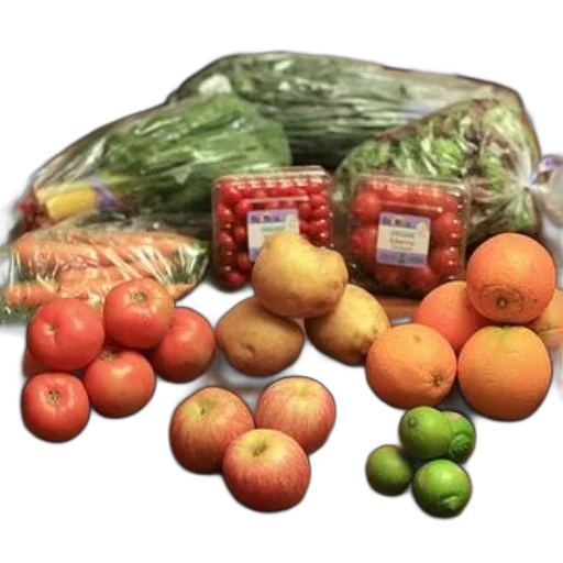 food, variety, fresh, produce, including, tomatoes, apples, oranges transparent PNG cut-out