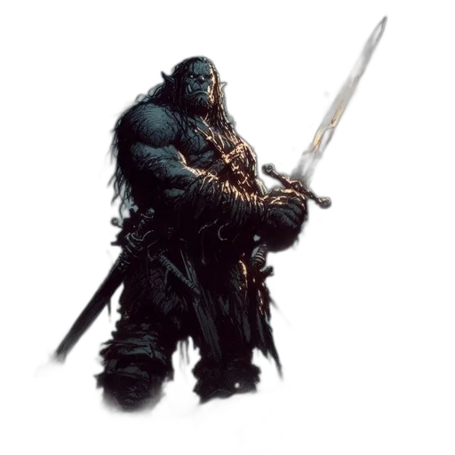 sword, weapon, creature, animal, concept art, fantasy art, 3d render, comic book art transparent PNG cut-out