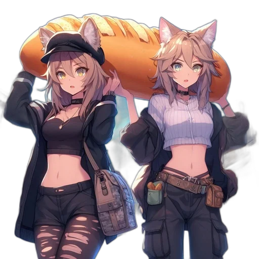 jacket, weapon, hat, staff, concept art, anime, pixel art, cyberpunk transparent PNG cut-out