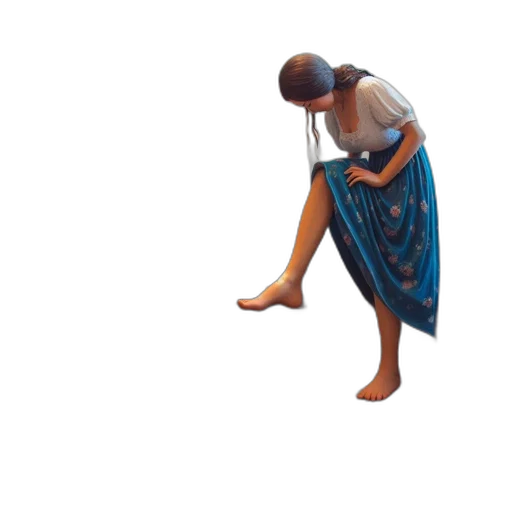 dress, shoes, staff, jewelry, 3d render, concept art, pixel art, fantasy art transparent PNG cut-out
