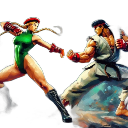 concept art, comic book art, fantasy art, pixel art, two, anime-style, characters, blonde transparent PNG cut-out