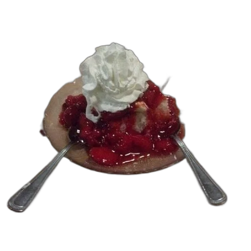 food, crown, plate, strawberry, pie, whipped, cream, top transparent PNG cut-out
