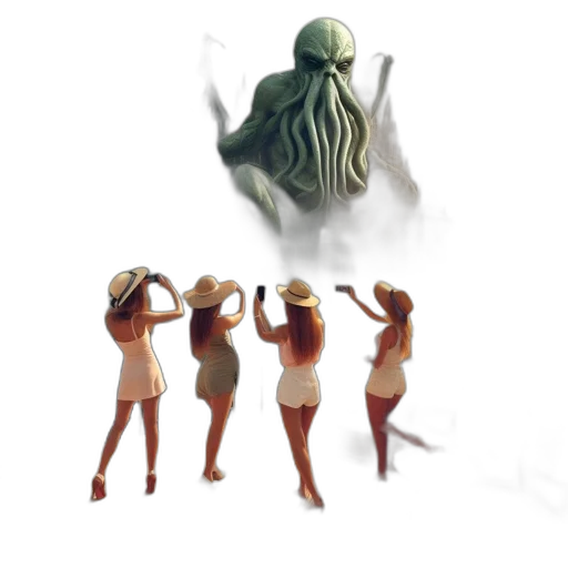 creature, dress, concept art, 3d render, pixel art, fantasy art, underwater, green transparent PNG cut-out