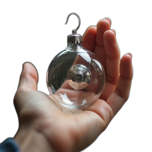 bottle, jewelry, weapon, 3d render, photorealistic, hand, holding, glass transparent PNG cut-out