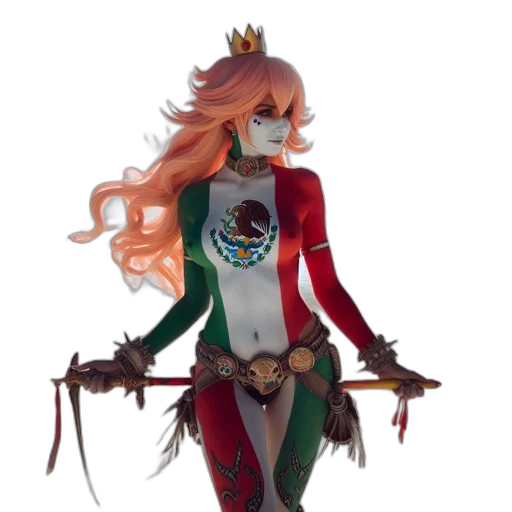 crown, staff, concept art, fantasy art, pixel art, anime, colorful, dark transparent PNG cut-out