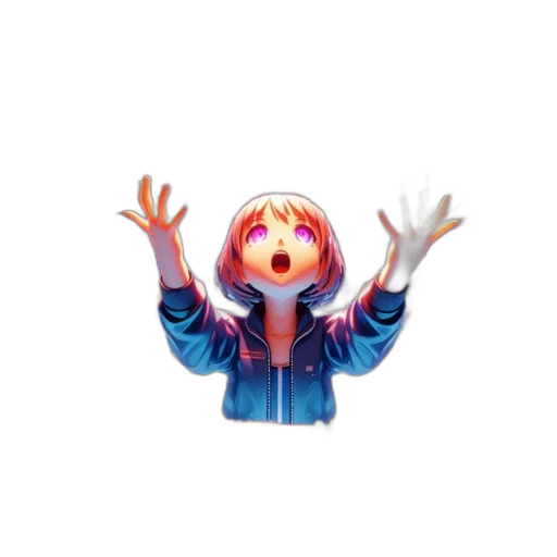 jacket, mask, creature, robot, 3d render, pixel art, vaporwave, concept art transparent PNG cut-out
