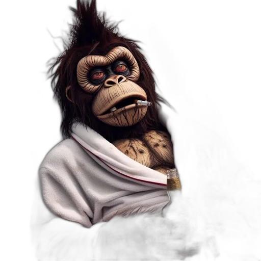 animal, creature, staff, concept art, photorealistic, 3d render, fantasy art, anthropomorphized transparent PNG cut-out
