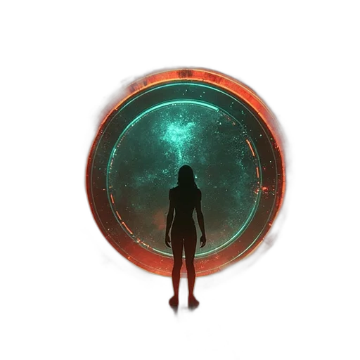 staff, robot, creature, dress, concept art, pixel art, cyberpunk, fantasy art transparent PNG cut-out