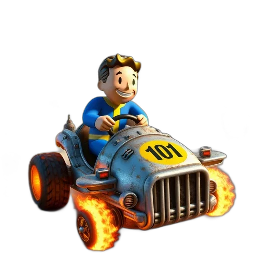 car, robot, weapon, 3d render, concept art, pixel art, cartoon, fire transparent PNG cut-out