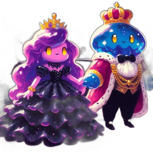 crown, concept art, pixel art, watercolor, fantasy art, colorful, blue, dark transparent PNG cut-out