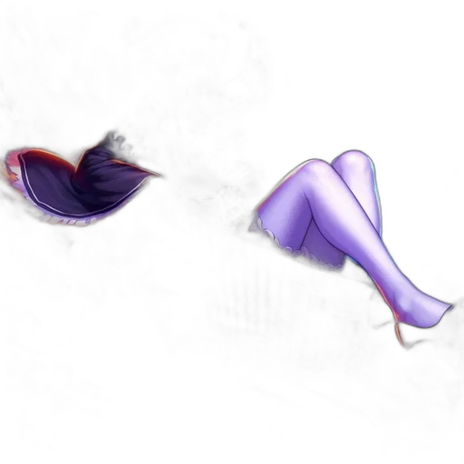 shoes, hair, flower, staff, concept art, 3d render, watercolor, fantasy art transparent PNG cut-out