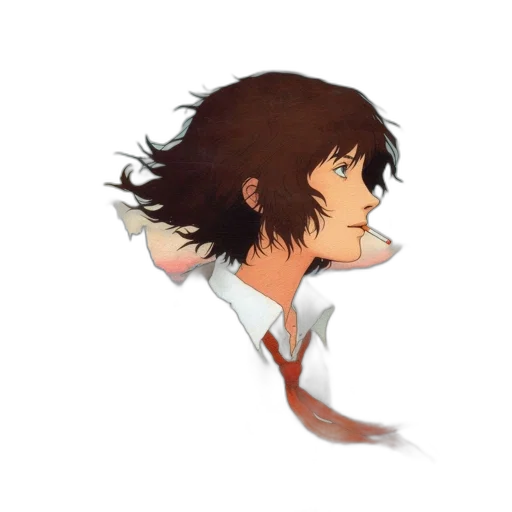 dragon, face, creature, hair, concept art, anime, pixel art, cartoon transparent PNG cut-out
