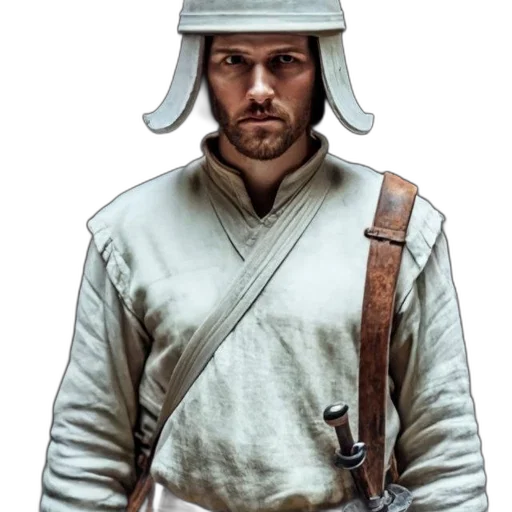 staff, hat, jacket, sword, concept art, photorealistic, fantasy art, comic book art transparent PNG cut-out