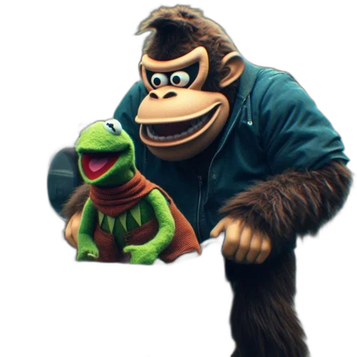 animal, creature, concept art, 3d render, green, two, animated, characters transparent PNG cut-out