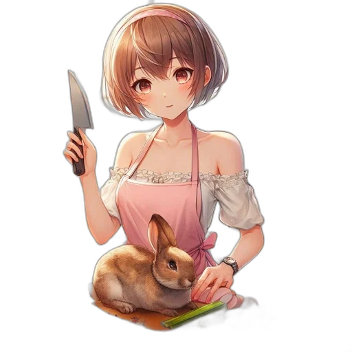 weapon, food, staff, animal, anime, pixel art, fantasy art, concept art transparent PNG cut-out