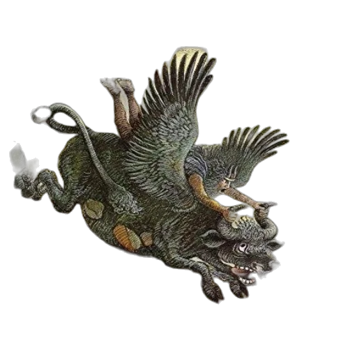 dragon, creature, animal, staff, 3d render, concept art, fantasy art, photorealistic transparent PNG cut-out