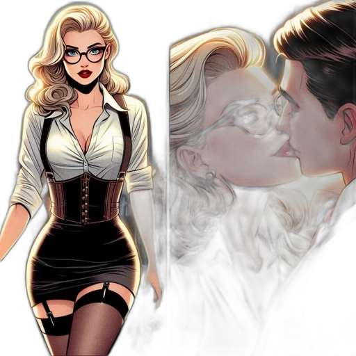 comic book art, concept art, cartoon, photorealistic, fire, neon lights, illustrated, scene transparent PNG cut-out