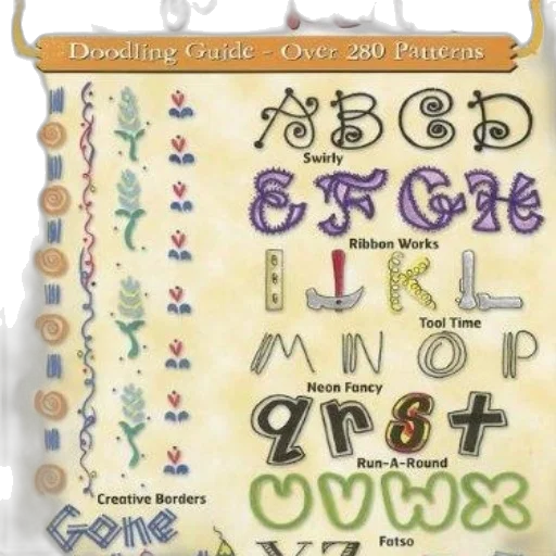 jewelry, book, cover, various, artistic, alphabets, patterns, titled transparent PNG cut-out