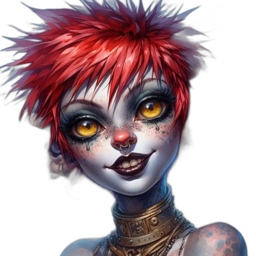 face, jewelry, fantasy art, concept art, comic book art, photorealistic, fantastical, character transparent PNG cut-out