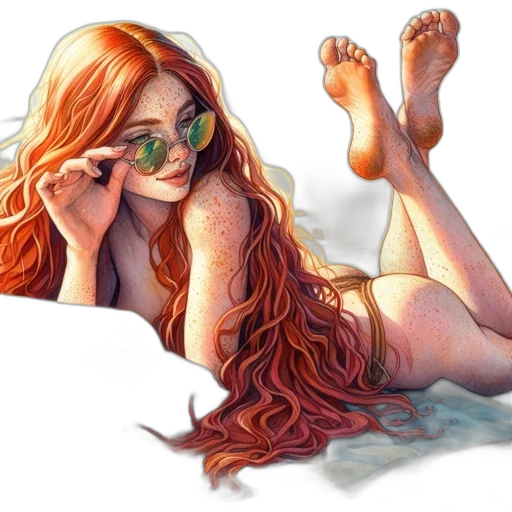 hair, dress, photorealistic, fantasy art, watercolor, oil painting, underwater, beach transparent PNG cut-out