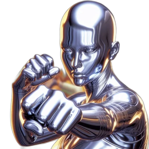 robot, weapon, face, mask, comic book art, concept art, cyberpunk, 3d render transparent PNG cut-out