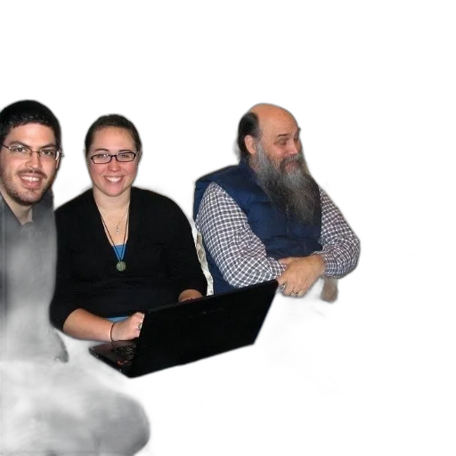 staff, dragon, fire, group, people, sit, couch, laptops transparent PNG cut-out