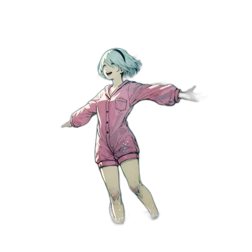jacket, creature, dress, staff, vaporwave, concept art, 3d render, pixel art transparent PNG cut-out