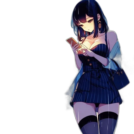 dress, mask, weapon, jacket, anime, pixel art, concept art, fantasy art transparent PNG cut-out